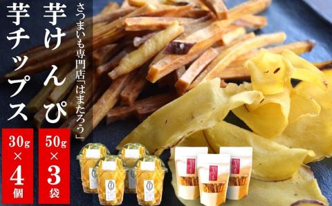 さつまいも専門店のかたすぎない「芋けんぴ」 150g（50g×3袋）＆「さつまいもチップス」 120g（30g×4個）