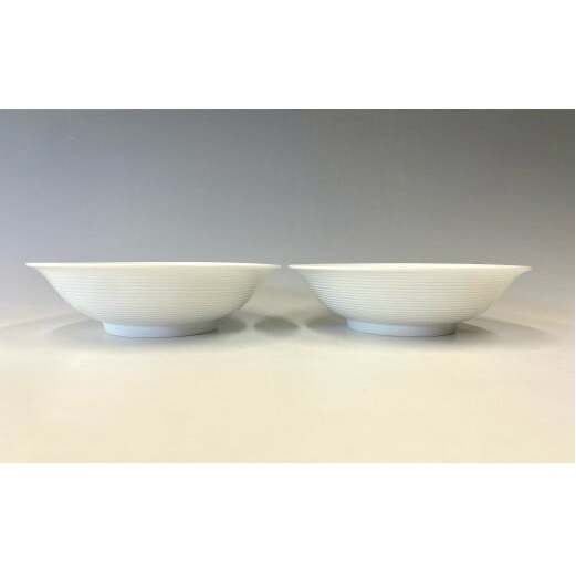 中仙窯 有田焼 白磁 シチュー皿 2枚セット 中尾純作 作家 作家物 白磁 白 器 食器 シチュー皿 カレー皿 パスタ皿 ペア 伝統工芸 A60-79_イメージ2