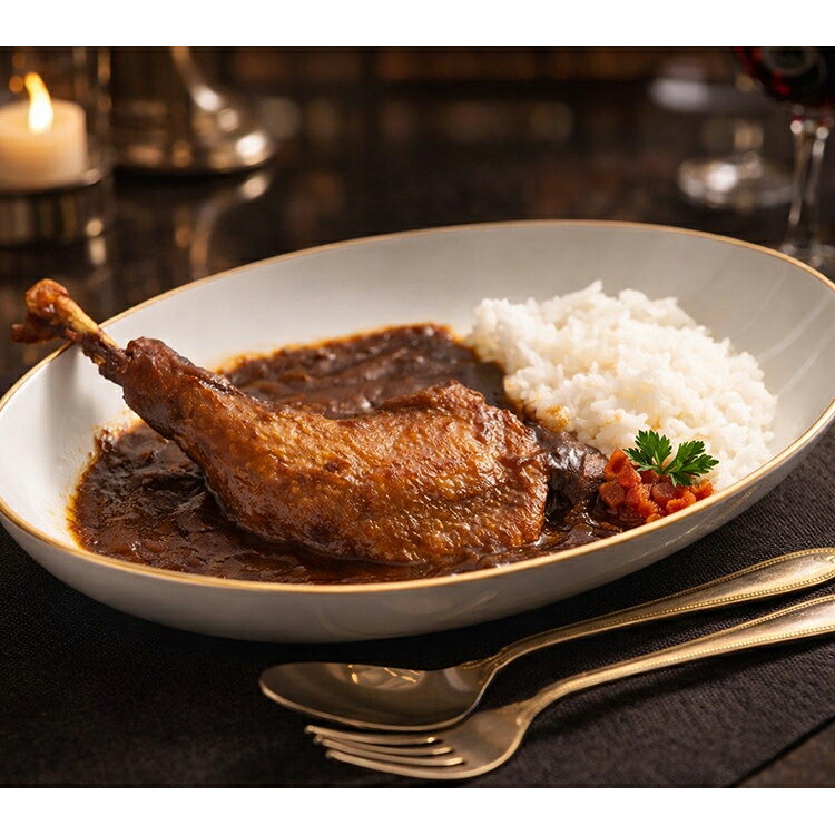 【ふるさと納税】 レトルト カレー 国産 骨付きモモ 1本 六ツ美のあの肉カレー 中辛 4個 セット [六ツ美養鶏加工 愛知県 岡崎市 ok23bzw510000] レトルトカレー レンジ対応 チキン チキンカレー