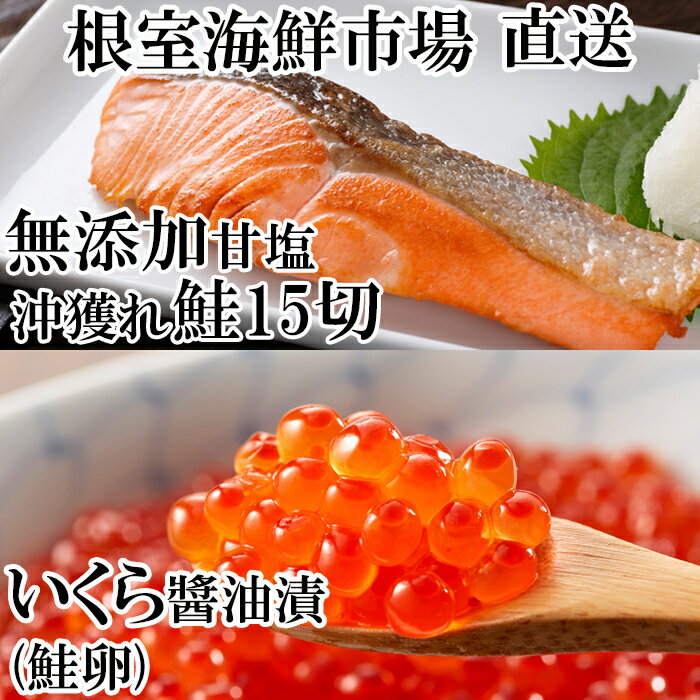 いくら醤油漬け(秋鮭卵)80g×2P、時鮭15切