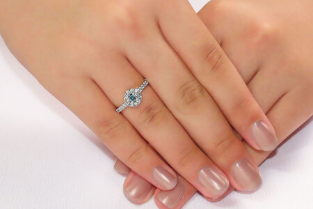 PT プラチナ アイスブルー ダイヤモンド リング KT-1227 ジュエリー