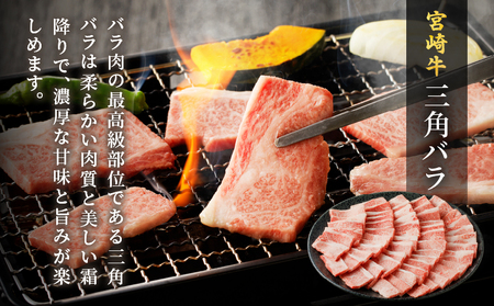 ≪数量限定≫宮崎牛三角バラ(焼肉用)計1kg 肉 牛 牛肉 おかず 国産_T030-014【人気 肉 ギフト 肉 食品 肉 お肉 肉 焼き肉 肉 BBQ 肉 お土産 肉 贈り物 肉 送料無料 肉 プレ