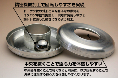 【筋トレ器具】くるくるパンプアップ　男性用カラー１個【カラー：赤】