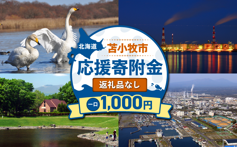 北海道苫小牧市応援寄附金（返礼品なし）1,000円　T000-001-01
