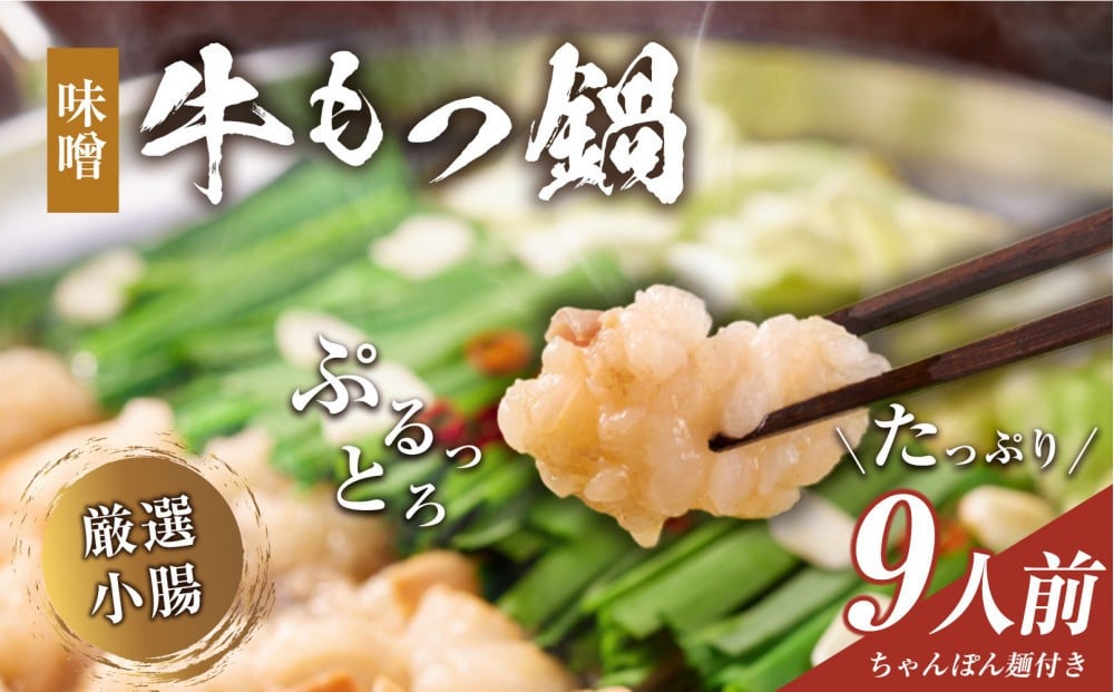 
            もつ鍋（味噌）9人前セット
          