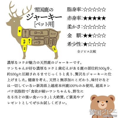 ふるさと納税 上越市 【雪国ジビエ】雪国しか ジャーキー [ペット用] 100g |  | 01