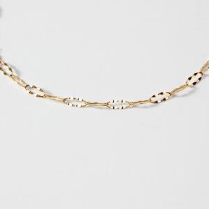 印象的な手元を作る K10 イエローゴールド ペダルLチェーンブレスレット 10金 GOLD サイズ17cm　SB1007-K10