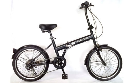 パンクしないオリタタミ自転車 MOVONA ワイドタイヤ 20型 6段変速【ブラック】武田産業【四日市市 で人気の返礼品 ノーパンク 武田産業 折り畳み自転車 三重県 四日市 四日市市ふるさと納税】