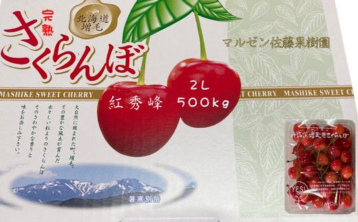 8-011-016　完熟さくらんぼ 紅秀峰（2L）500g　マルゼン佐藤果樹園