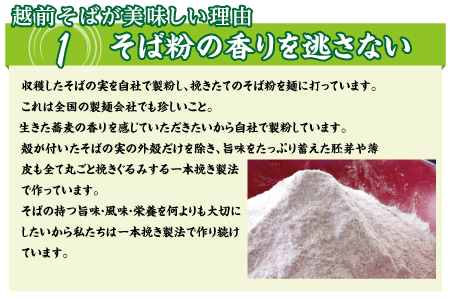 【定期便３回】創業90余年の武生製麺　たっぷり味わえる「越前そば30食」