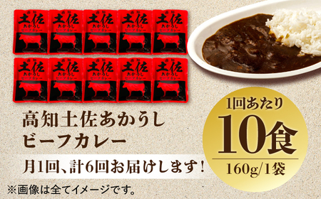 【6回定期便】高知土佐あかうしビーフカレー 10食セット/ レトルト カレー あか牛 土佐あかうし 牛肉 牛カレー 保存食 常備 人気 おすすめ 高知市 【株式会社 四国健商】[ATAF138]