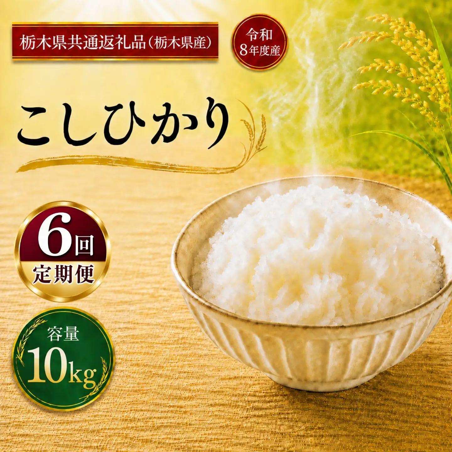 令和8年度 【定期便6回】 とちぎの星 10kg お米 栃木県共通返礼品