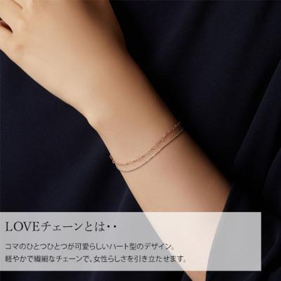 ふるさと納税 魚津市 K10 LOVEチェーン 0.25φ 2連ブレスレット 18cm |  | 01