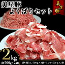 【ふるさと納税】美星豚よくばりセット2kg(切り落とし500g×2袋、ミンチ500g×2袋)
