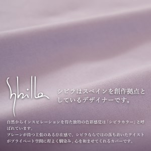 Sybilla(シビラ)刺繍入りコットンプレーン　枕カバー2枚セット　ミスト　寝具