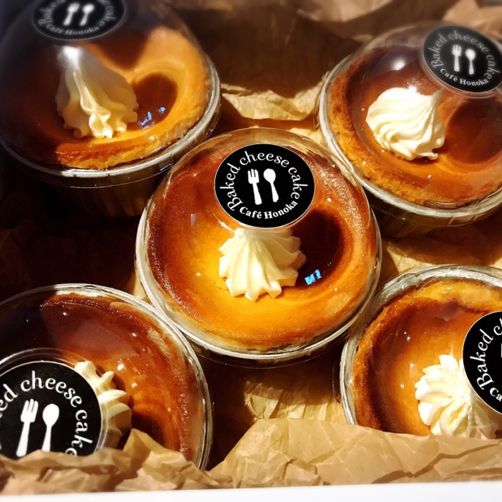14-147 【お中元】cafe ほの香のベイクドチーズケーキ 5カップセット