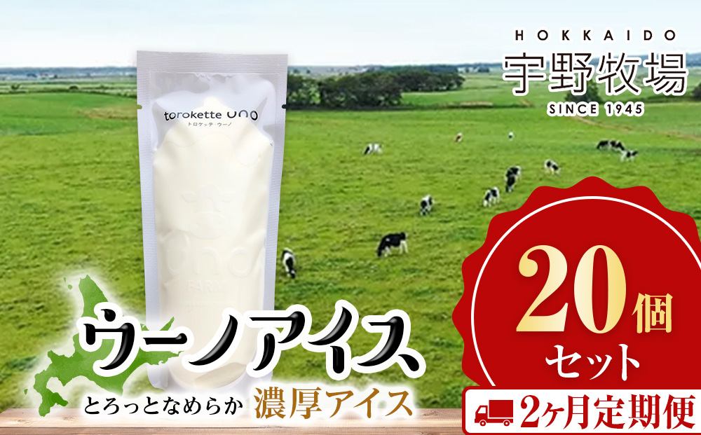 【定期便2ヵ月】ウーノアイス 20個セット