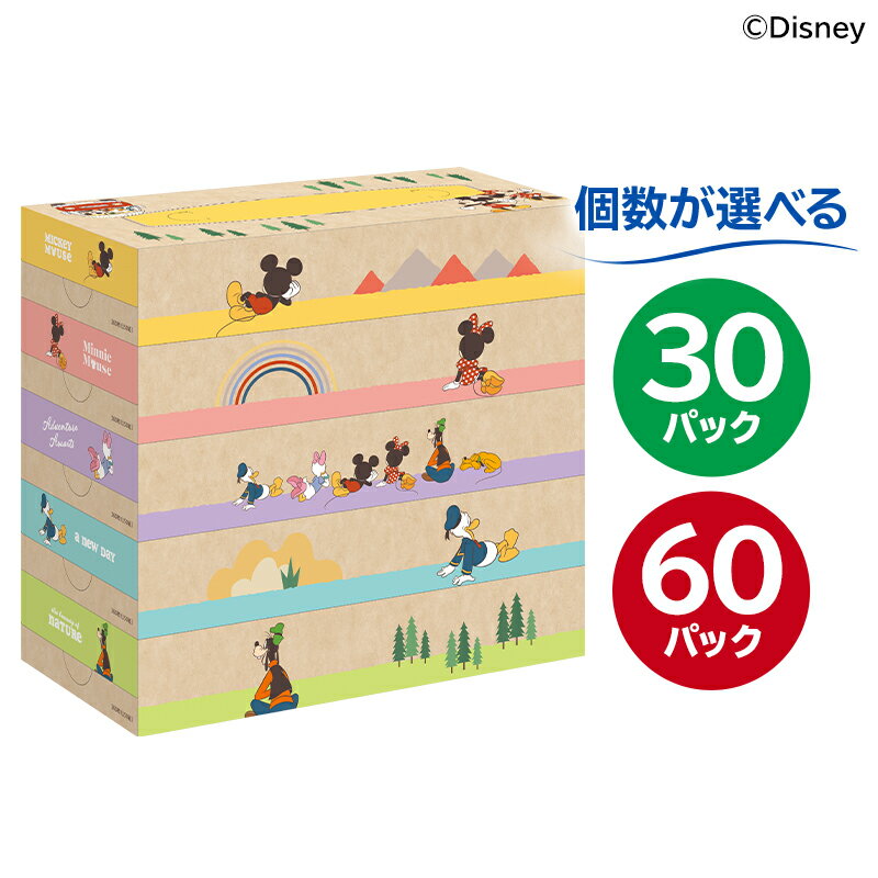 【ふるさと納税】【選べる個数】ジョイフル本田 ディズニーデザインティシュー 150W5P（大王製紙株式会社共同企画品） 岐阜県 可児市 ティッシュ やわらかい おしゃれ ディズニー 日用品 消耗品 箱ティッシュ 送料無料