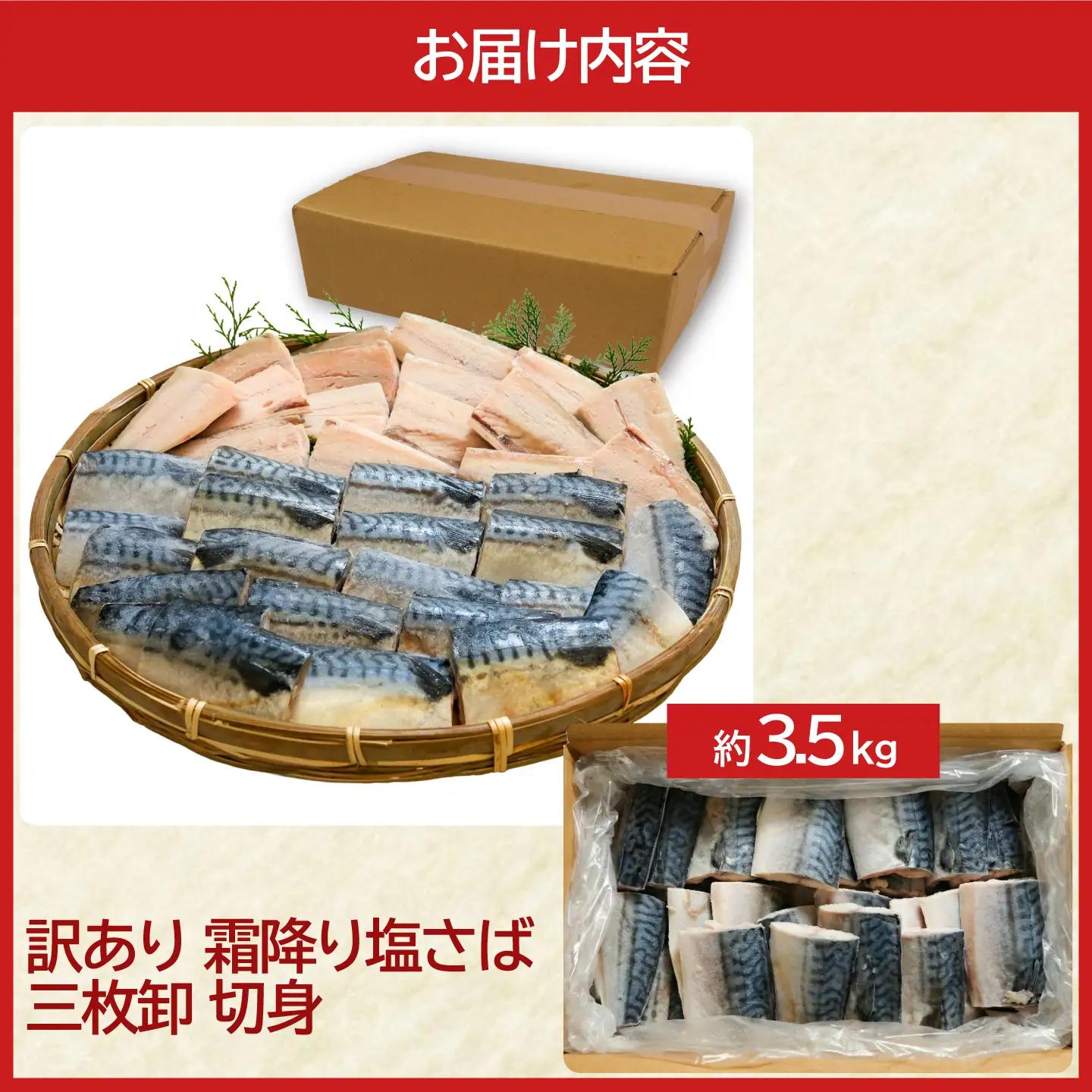 訳あり 霜降り塩サバ 約3.5kg 【 サバ 】