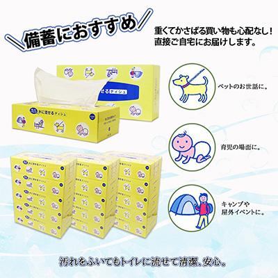 ふるさと納税 倶知安町 【3ヵ月毎定期便】水に流せる とけまるくん ティッシュ ボックス 計60箱全4回 |  | 02