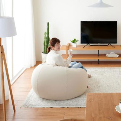 ふるさと納税 岡崎市 【ハナロロ】 ビーズクッション メガオニオン360リットル ニットカバー付(ベージュ) |  | 01