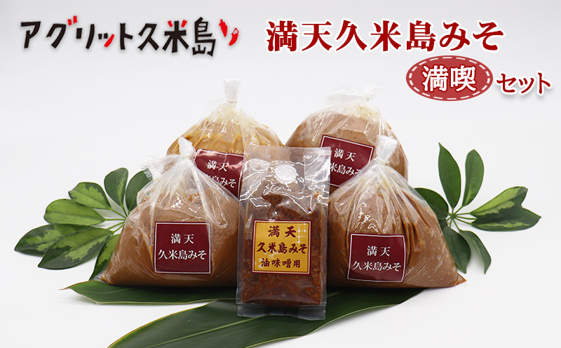 
                  【アグリット久米島】満天久米島みそ満喫セット 味噌 手づくり 米麹 米味噌 自然熟成 昔ながら 塩分濃度が低い 油味噌 体に優しい 塩分控えめ 甘め まろやか 味わい 風味 沖縄料理 味噌汁 味噌炒め 煮物 沖縄 琉球
                