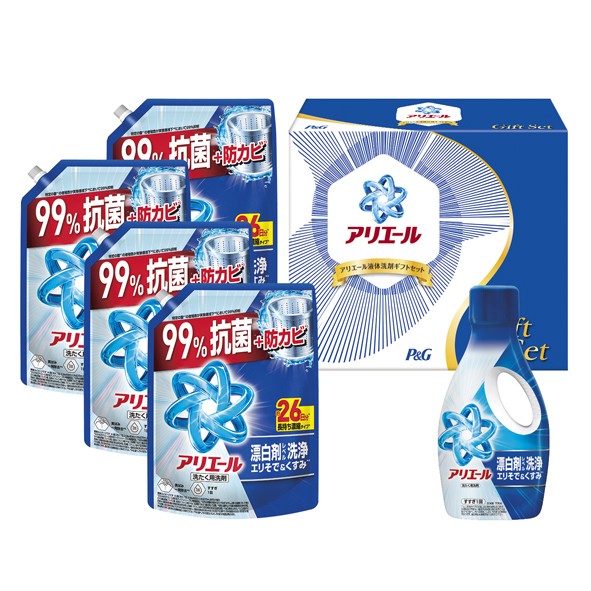 
                  【25194】【ギフト包装対応】Ｐ＆Ｇ　アリエール液体洗剤ギフトセット（本体７００ｇ×１　詰替６２５ｇ×４）
                