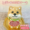 【ふるさと納税】 【メッセージ入れ可能】 しばいぬの立体ケーキ ( 5号サイズ ・ 高さ約15cm ・ およそ4名様分 ) ケーキ 動物 かわいい 立体 お祝い プレート ろうそく 飾り 愛媛県 松山市