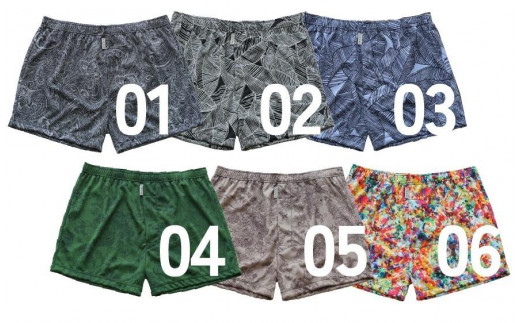 
ショートトランクス 6枚全色セット　XLサイズ ZIVANE（01：Chic paisley,02：Leaf black,03：Leaf blue,04：Botanical Green,05：Botanical beige,06：Multicolor）
