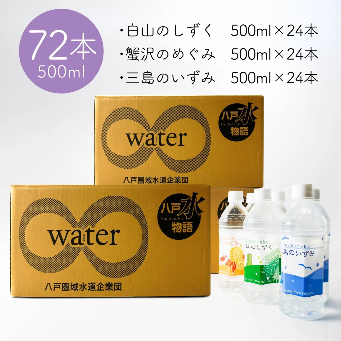 八戸水物語（ペットボトル入り水道水）500ml×72本　