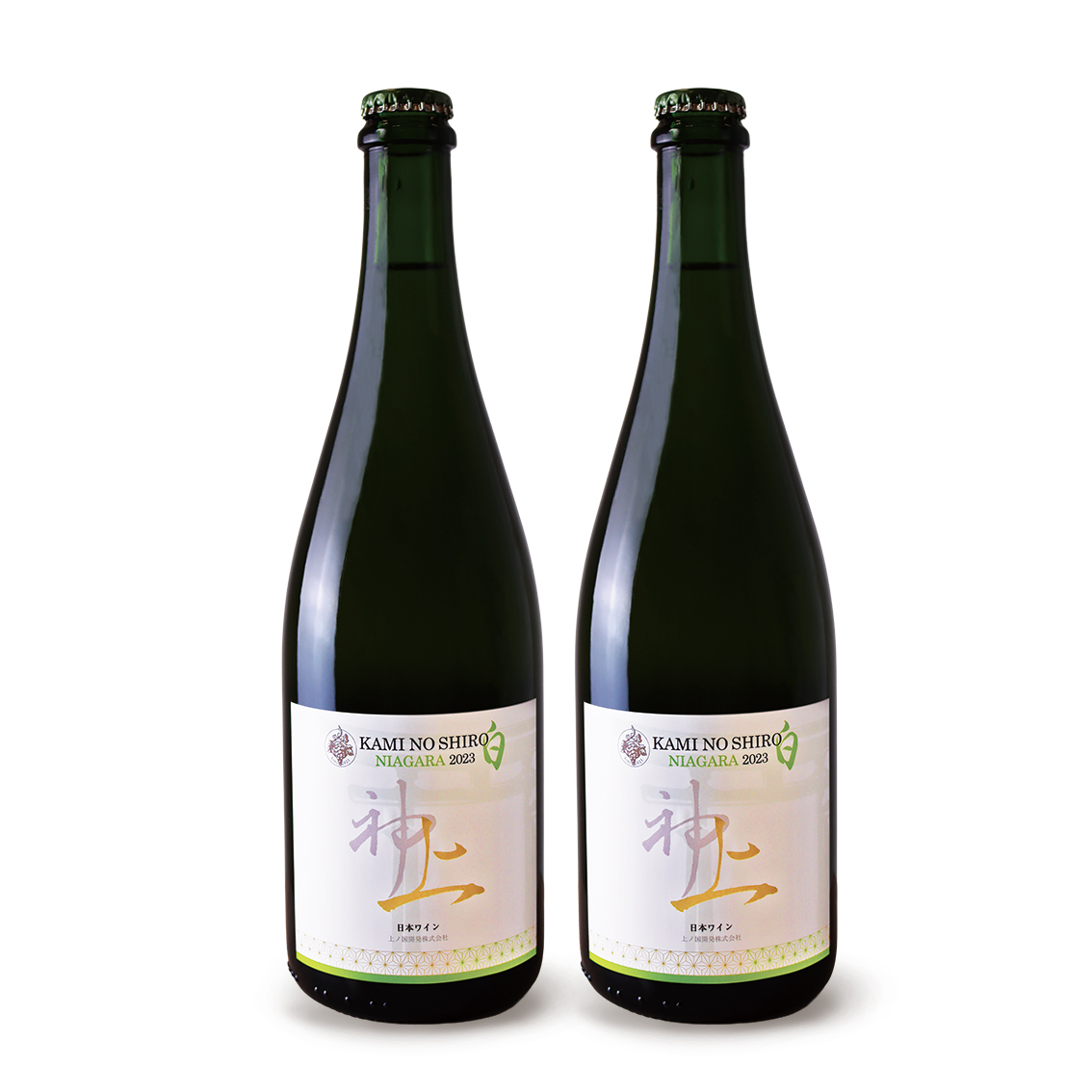 上ノ国ワイナリーの白ワイン「上の白ナイアガラ2023」　750ml×2本　白ワイン　北海道ワイン　スパークリングワイン　家飲み　パーティー　プレゼント　高級　ディナー　お酒　果実酒