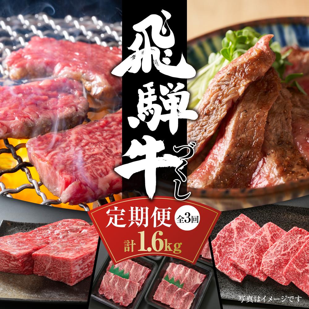 
定期便】飛騨牛（全３回）（ステーキ /焼肉 / ブロック[塊] ) 計1.6kg 全3回 | 焼肉 ステーキ カルビ 牛 定期 飛騨高山ミート [MZ101]
