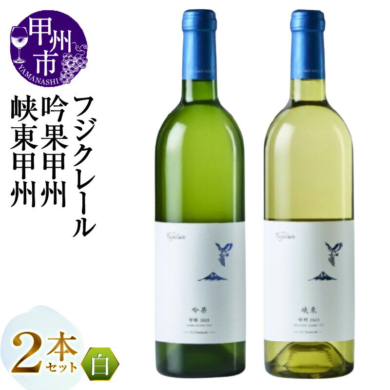 【ふるさと納税】 ワイン 白ワイン 750ml 2本 セット 吟果甲州 峡東甲州 飲み比べ 甲州 辛口 白 フジクレール 酒 お酒 山梨 母の日 父の日 記念日 ギフト 山梨県 甲州市 （MG） 【B16-654】
