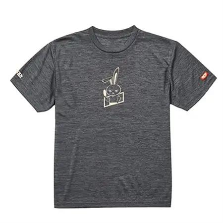 JTTA公認　卓球ユニフォーム【男女兼用(ドライ):Sサイズ】うさぎ　チャコール_装飾品・工芸品  洋服 _【1514421】