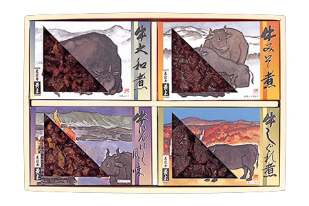 米沢牛 佃煮 詰め合わせ 80g × 4種類 計320g 牛みそ煮 牛大和煮 牛にんにく風味 牛しぐれ煮