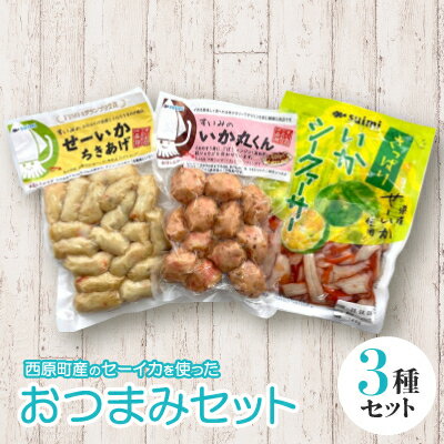 【ふるさと納税】セーイカを使った おつまみ 3種セット(ちきあげ・いか丸くん・さっぱりいかシークヮーサー)【配送不可地域：離島】【1564830】