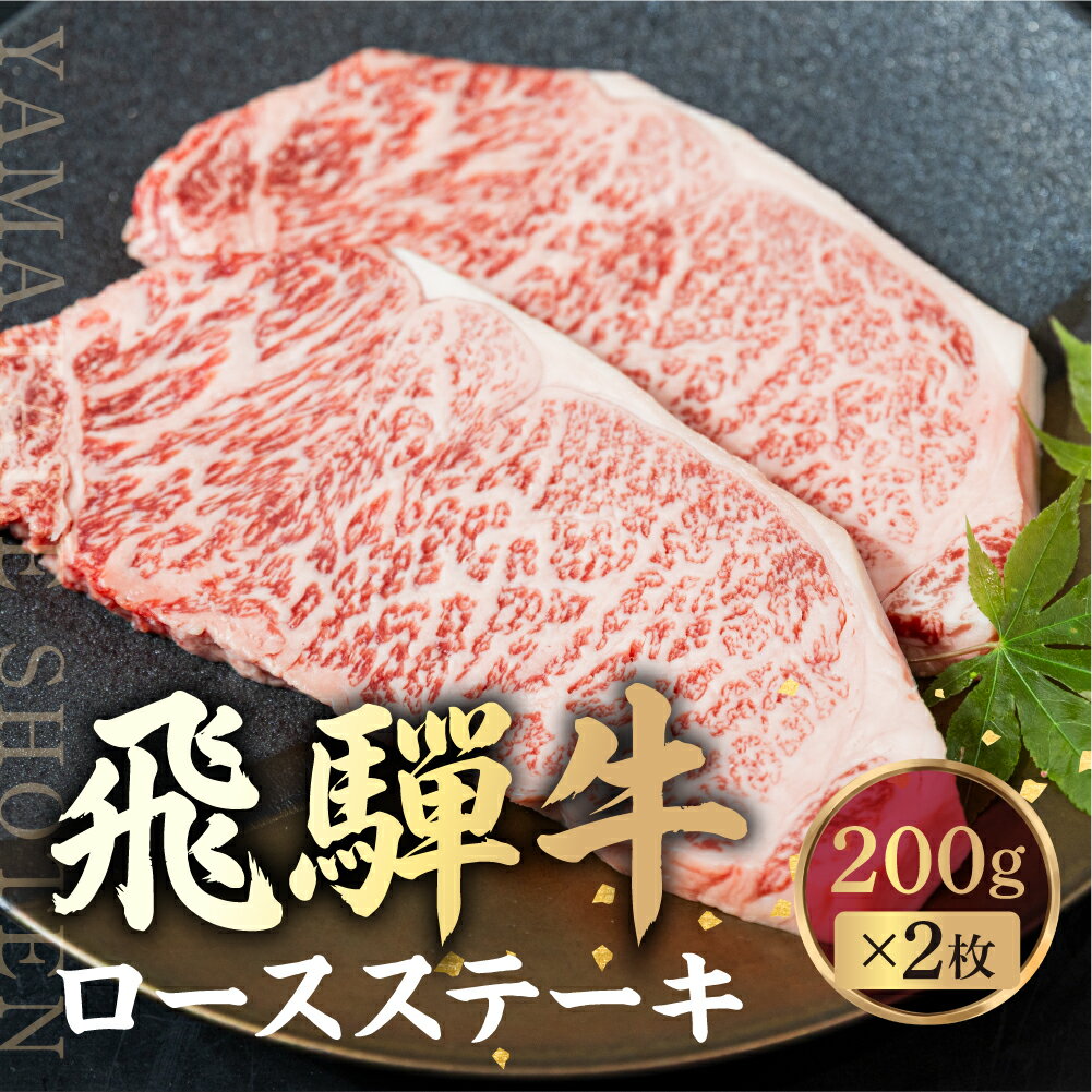 【ふるさと納税】飛騨牛 ロース ステーキ 200g×2枚 | 2人前 ロースステーキ 霜降り 牛肉 黒毛和牛 和牛 国産牛 サーロインステーキ 高級肉 飛騨高山 山武商店 LZ017VP