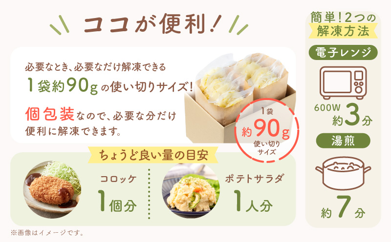 沖永良部産じゃがいも100％！ていねいに仕上げた無添加マッシュポテト 90g×30個　W071-001-03