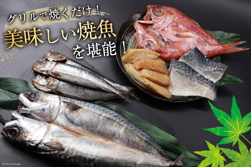 三陸焼物セットB 5種 金目鯛 一夜干し & 鯖 塩麹漬 & めかじき 味噌漬 & いわし 丸干し & さば 一夜干し [ひまわり食品 宮城県 気仙沼市 20565490] 魚 魚介類 干物 漬魚 切