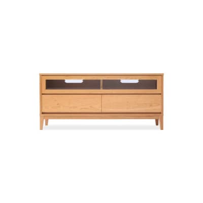 旭川家具 MUKU工房オリジナル ムク TVボード 120 チェリー_03238【配送不可地域：離島・沖縄】【1492712】
