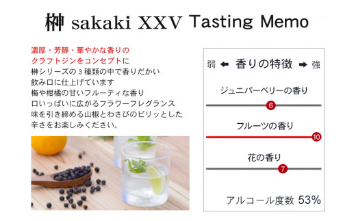 榊　sakaki　PREMIUM　XXV　クラフトジン　紀州熊野蒸溜所1本 酒 お酒【prm009】