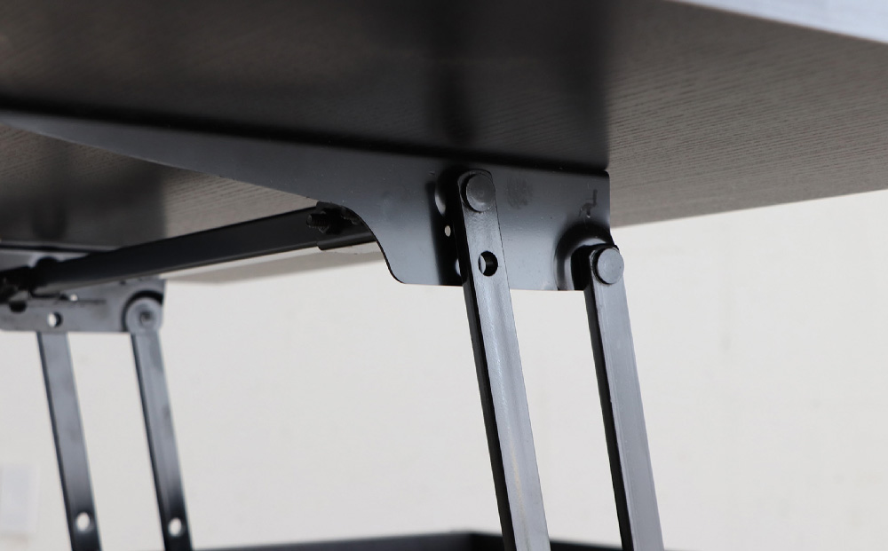 【東馬家具】FEEL（フィール）リフトアップテーブルBK(H060596)