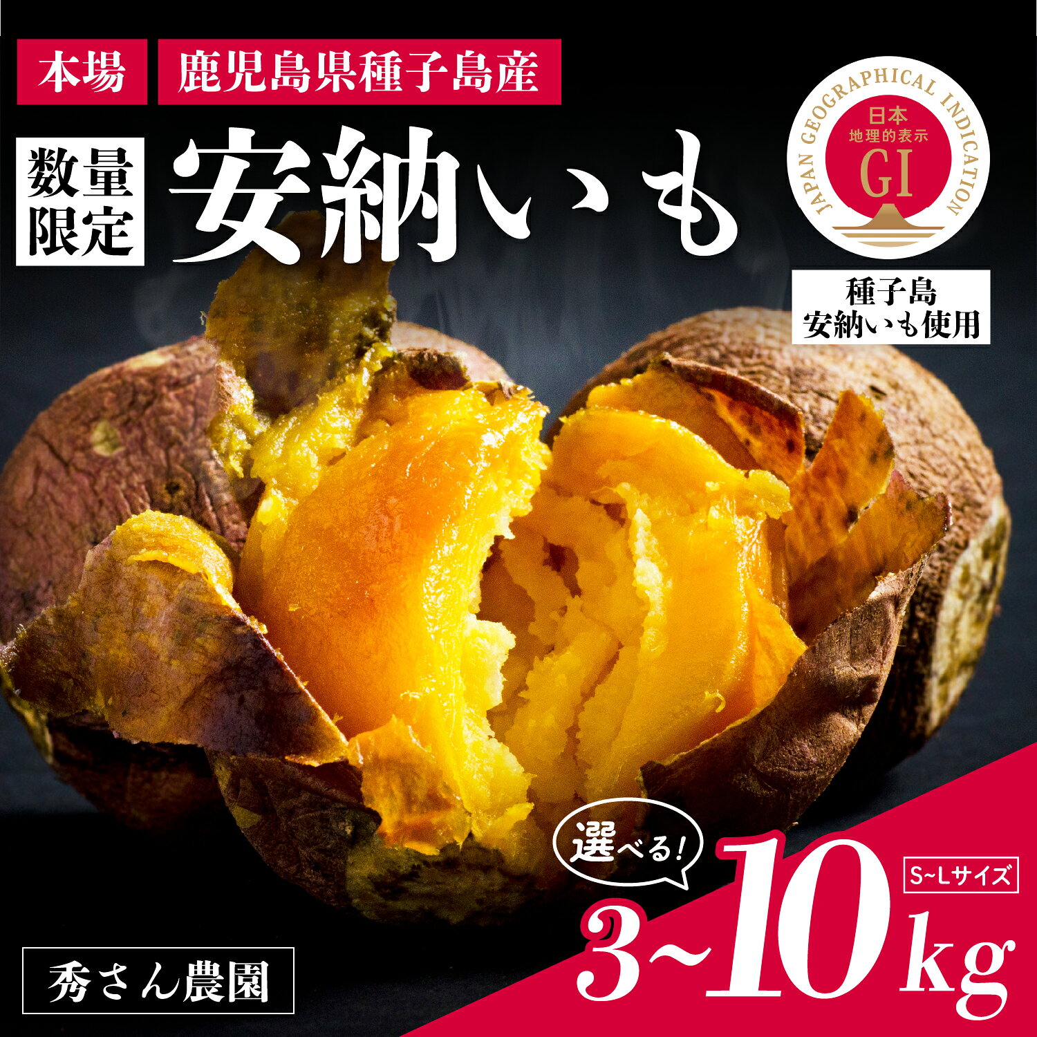 【ふるさと納税】【先行予約】 種子島 安納いも さつまいも 3kg / 5kg / 10kg 【秀さん農園】焼きいも 焼き芋 本場 安納芋 安納紅 安納こがね さつま芋 甘い ねっとり スイーツ おやつ グルメ お取り寄せ 人気 種子島産 返礼品 南種子町 鹿児島【観光物産館トンミー市場】