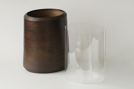 BUNACO ダストボックスtwist　IV　Mサイズ（ダークブラウン） ごみばこ 木製家具 おしゃれ シンプル