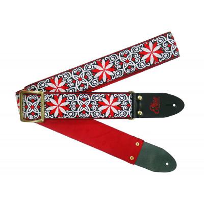 ふるさと納税 郡上市 【ギターストラップ】 Elara Straps Zinnia Elegans Red