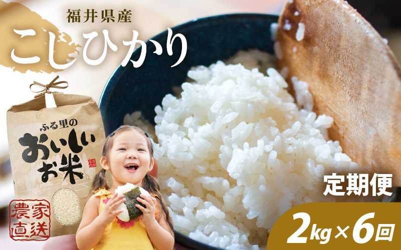 
                  【先行予約】【令和8年産・新米】 定期便 6ヶ月連続お届け コシヒカリ 2kg (1袋) × 6回 計12kg 【白米】 【2026年10月上旬以降順次発送】【お米 こしひかり 白米  精米 ブランド米 ごはん ご飯 おいしい ふるさと納税米 産地直送 農家直送】[B-8949]
                