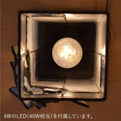 ふるさと納税 糸島市 あじさい の ステンドグラス ランプ SL-8 糸島市/アトリエ・エトルリア照明 [ARF007] |  | 03