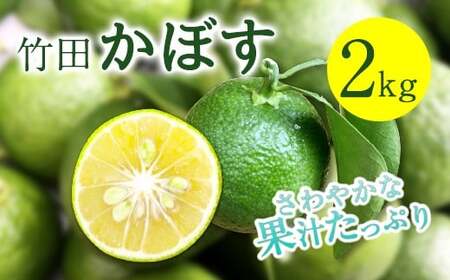 【2026年9月上旬-10月上旬発送予定】 さわやかな果汁たっぷり 竹田かぼす♪ 2kg 25玉前後（露地）