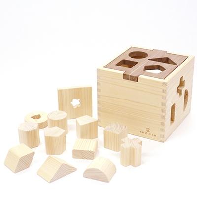 ふるさと納税 いわき市 檜のおもちゃIKONIH ドロップボックス