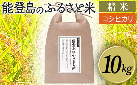 能登島のふるさと米 コシヒカリ10kg 精米  | こめ 国産 訳あり 生活応援価格 ご家庭用 石川県 七尾市 14日以内に発送 ※9月以降発送分については令和8年産をお送りします。